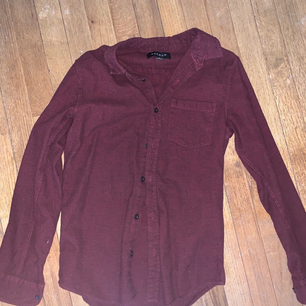 Mens Casual long sleeve button down